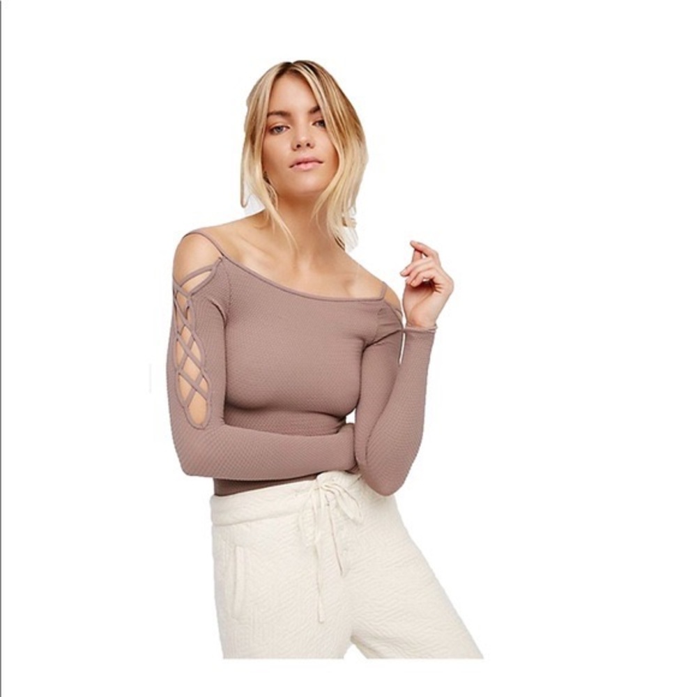 Maroon free people long sleeve